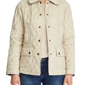Barbour- Beadnell Quilted Utility Jacket. Pearl (cream)